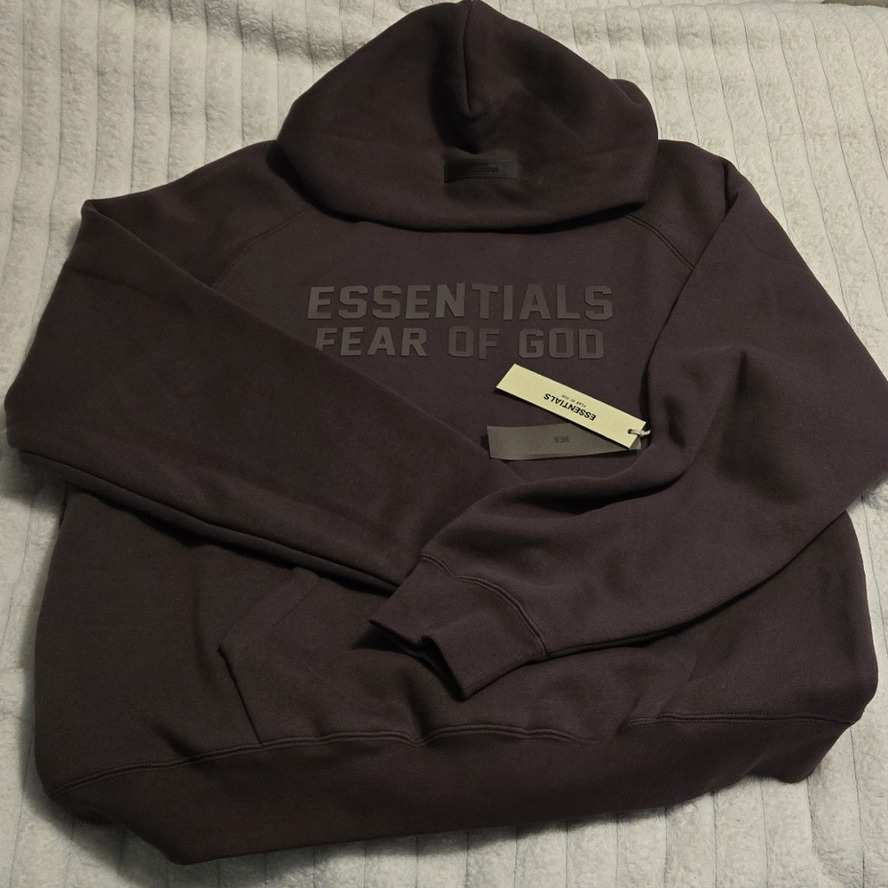 NEW Size Large Plum Essentials Fear Of GOD Hoodie